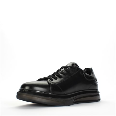 Siyah Bağcıklı Erkek Deri Ayakkabı 395 2821-1