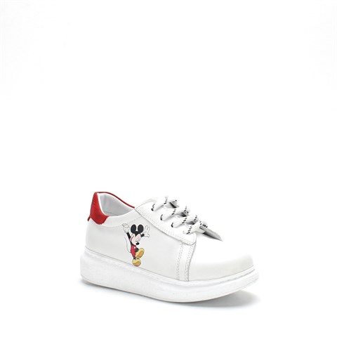 Beyaz Kırmızı Çocuk Deri Ayakkabı  440 40010 P-16959