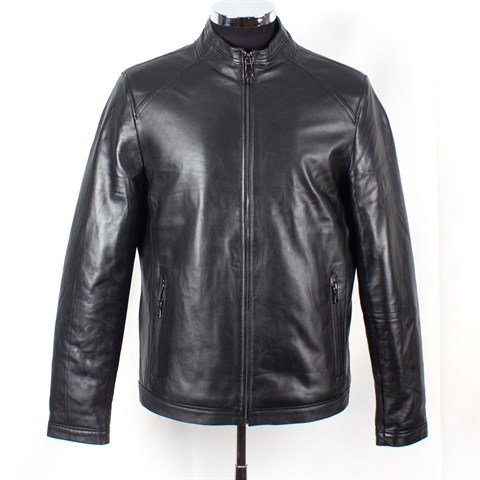 Men Leather Coats Black 557 398 E-1