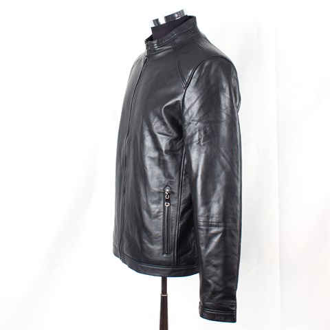 Men Leather Coats Black 557 398 E-1