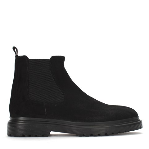 Men Boots Black Suede 675 104-16641